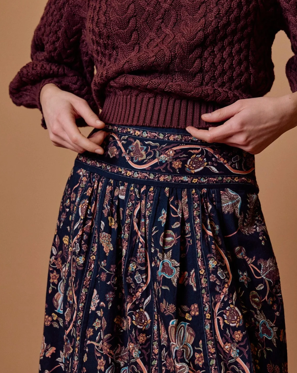 Morgan Midi Patterned Skirt