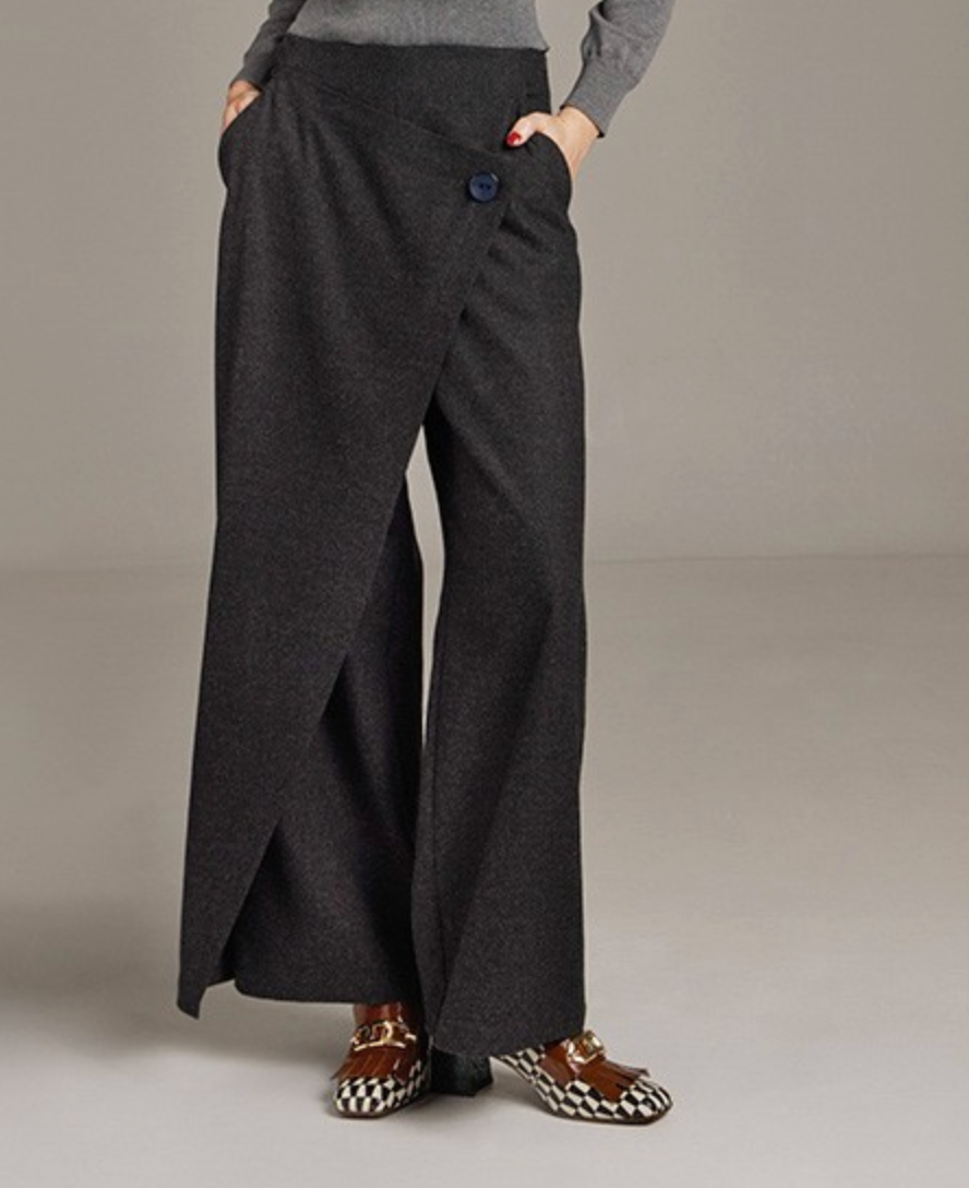 Cross Button Harem Pants