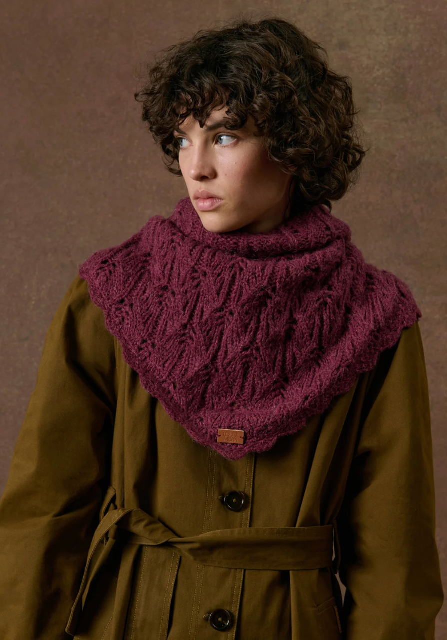 Raspbery Crocheted Scarf
