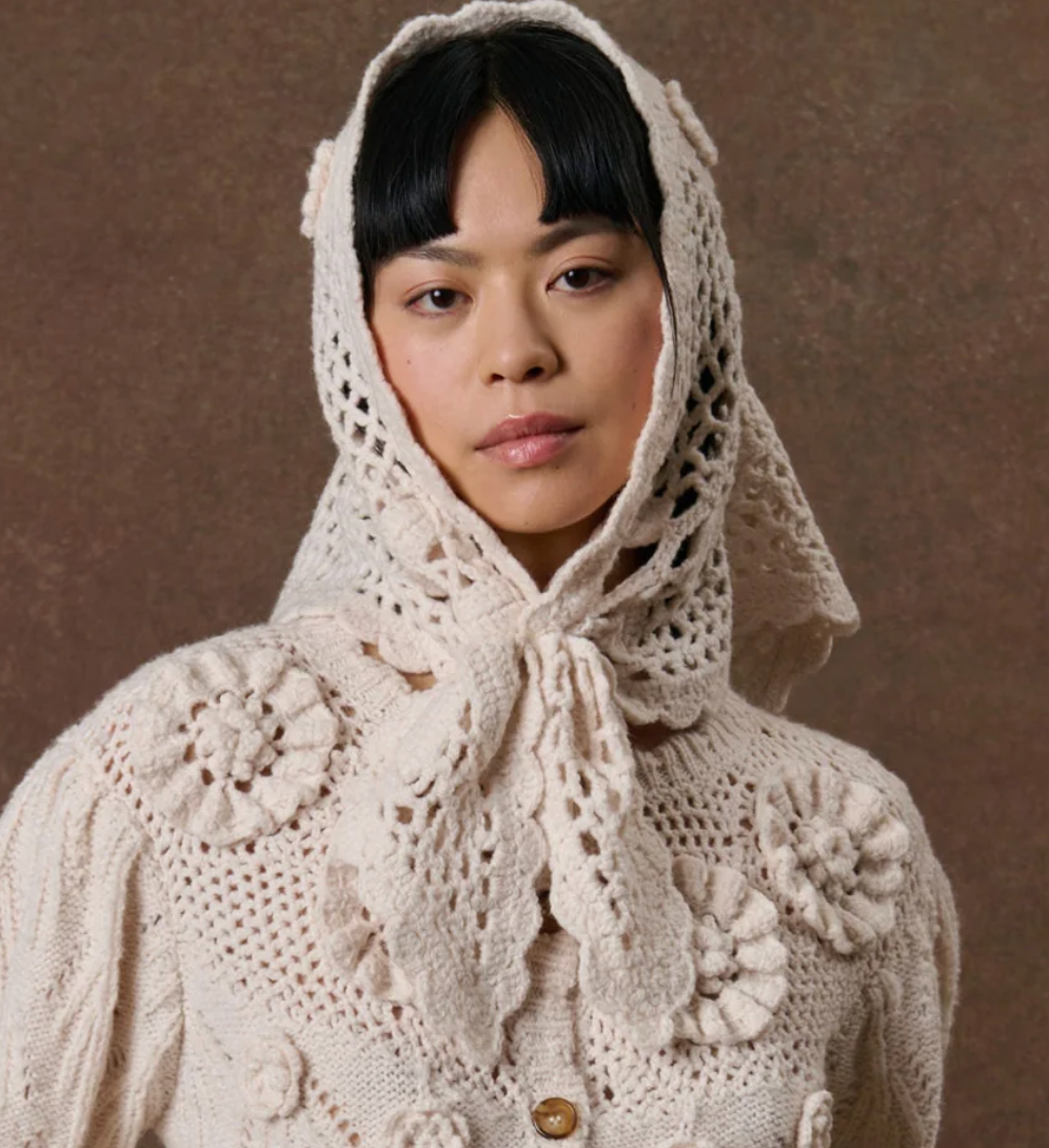 Crocheted Open Weave Scarf