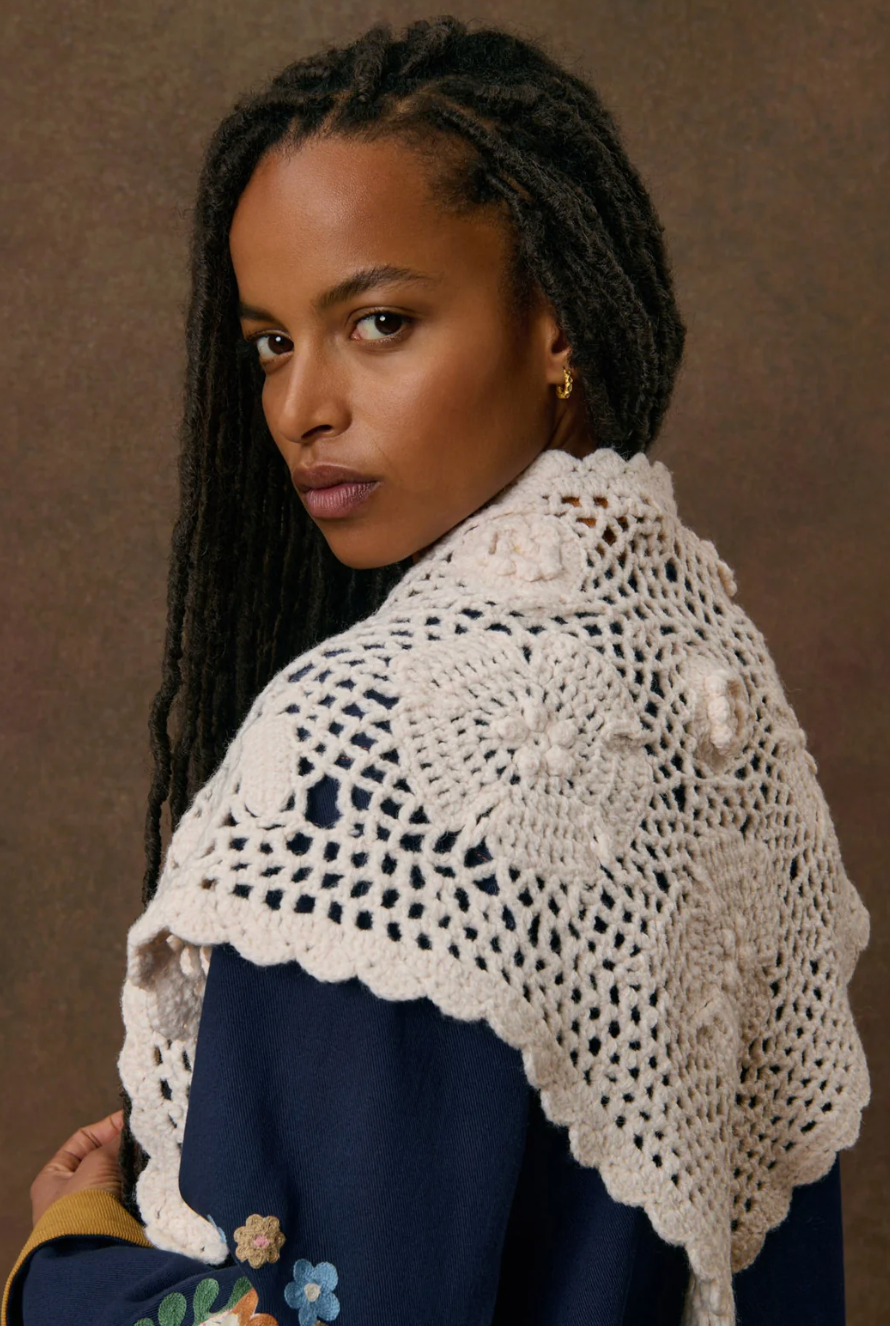 Crocheted Open Weave Scarf