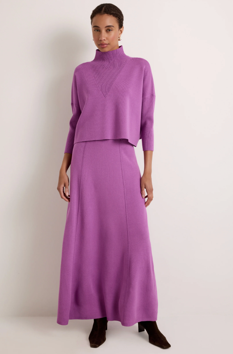 Jemma Knit Skirt in Iris