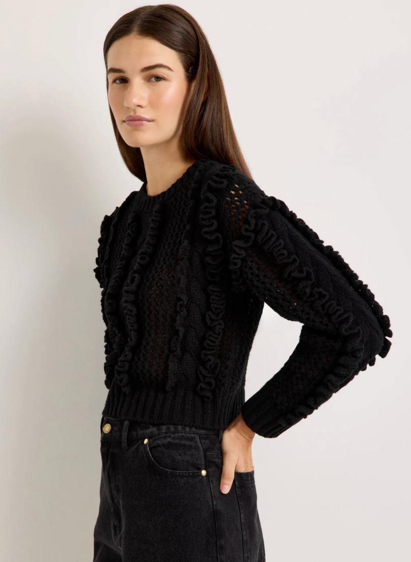 Lindsay Sweater Ruffle Detail