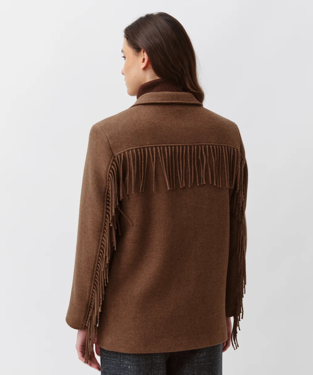 S/B Wool Fringe Blazer