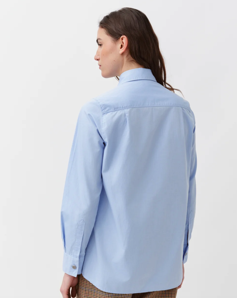 Ceza Shirt | French Blue Button Down Shirt