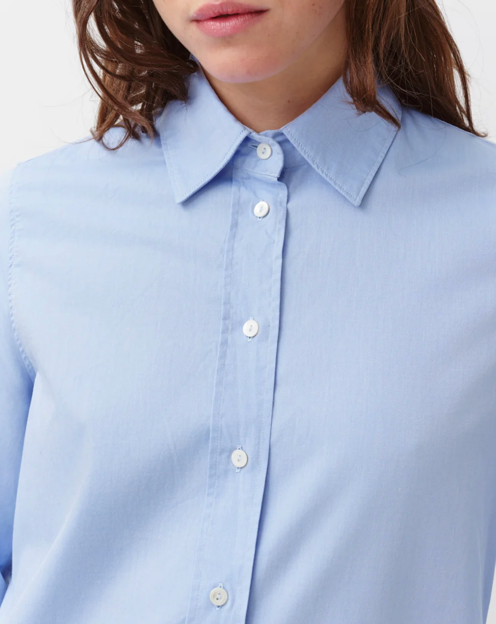 Ceza Shirt | French Blue Button Down Shirt