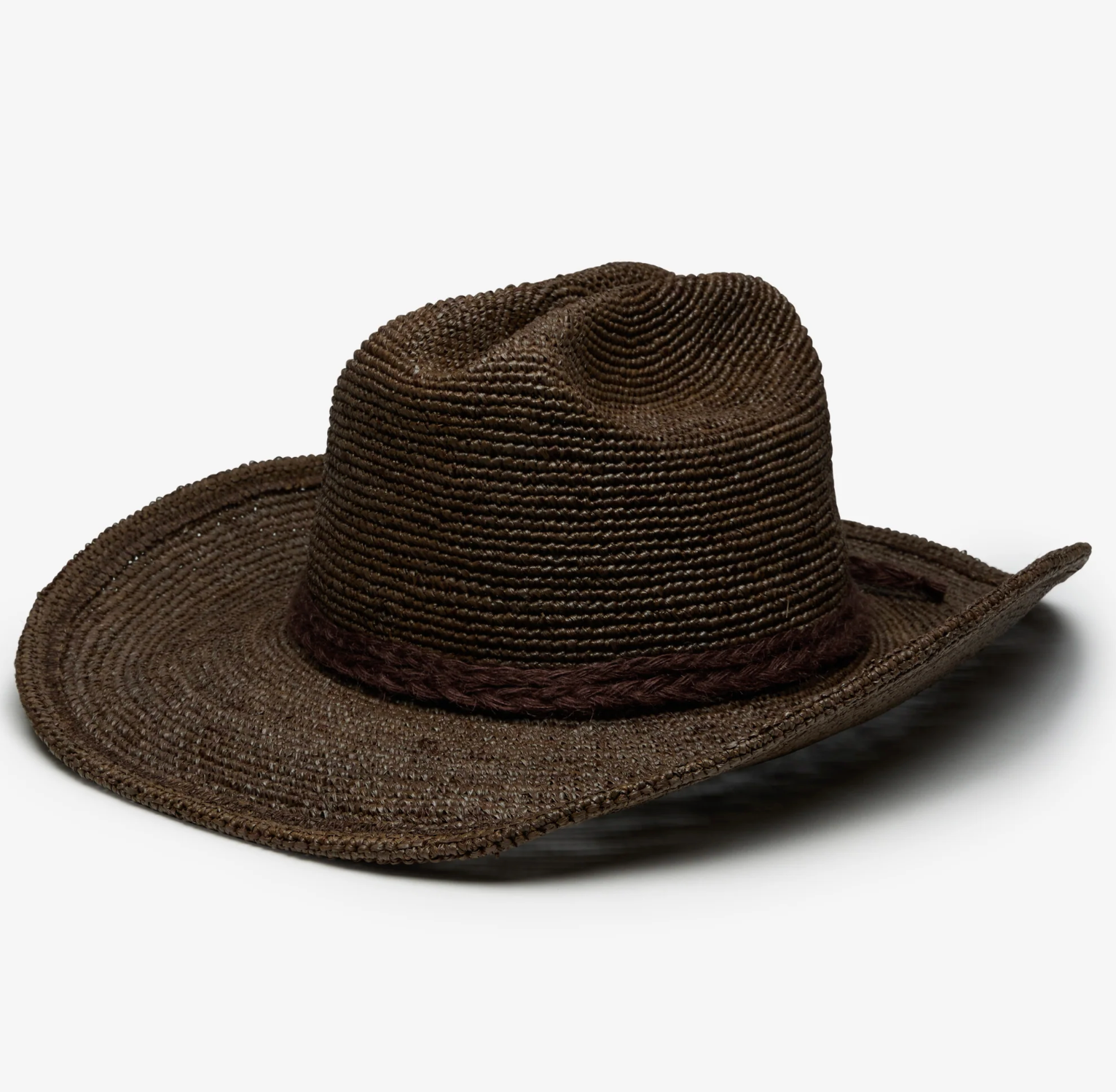 Pippa in Bison | Raffia Cowboy in Chocolate