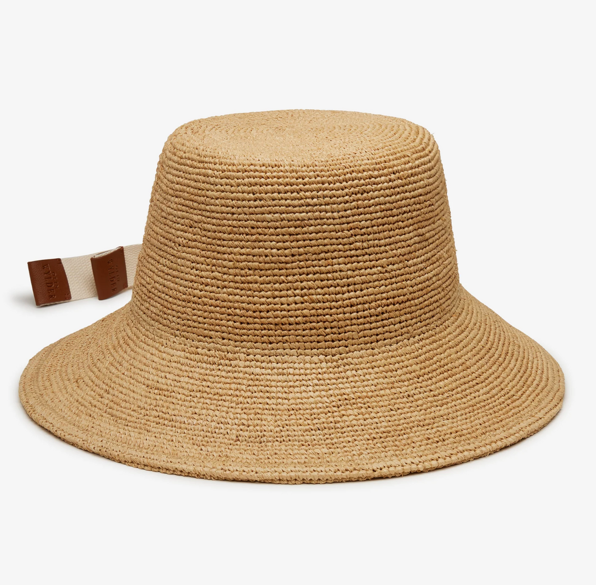 Cassis in Natural | Raffia Crochet Bucket Hat with Straps