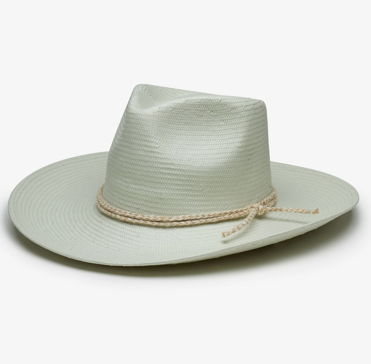 Montauk in Mint Green | Straw Wide Brim Rancher Hat