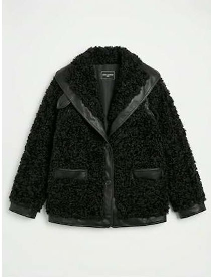 Vinko Black Faux Fur Jacket