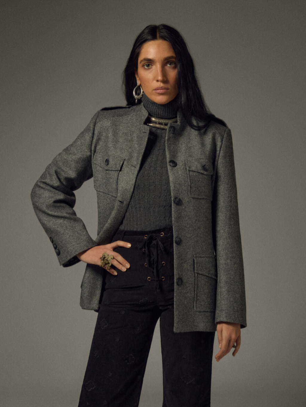 Ciao Rocco Herringbone Jacket
