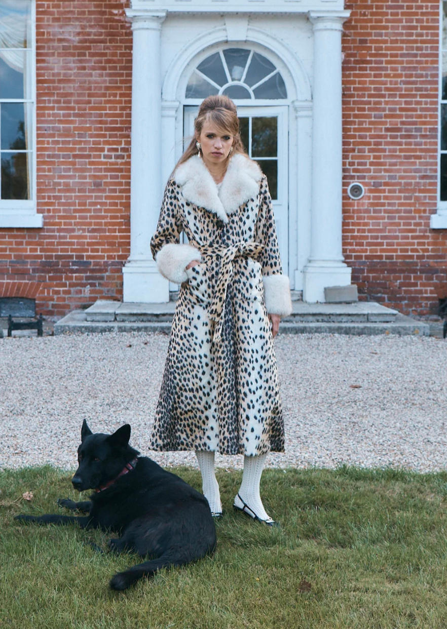 Priscilla Maxi Leopard Coat