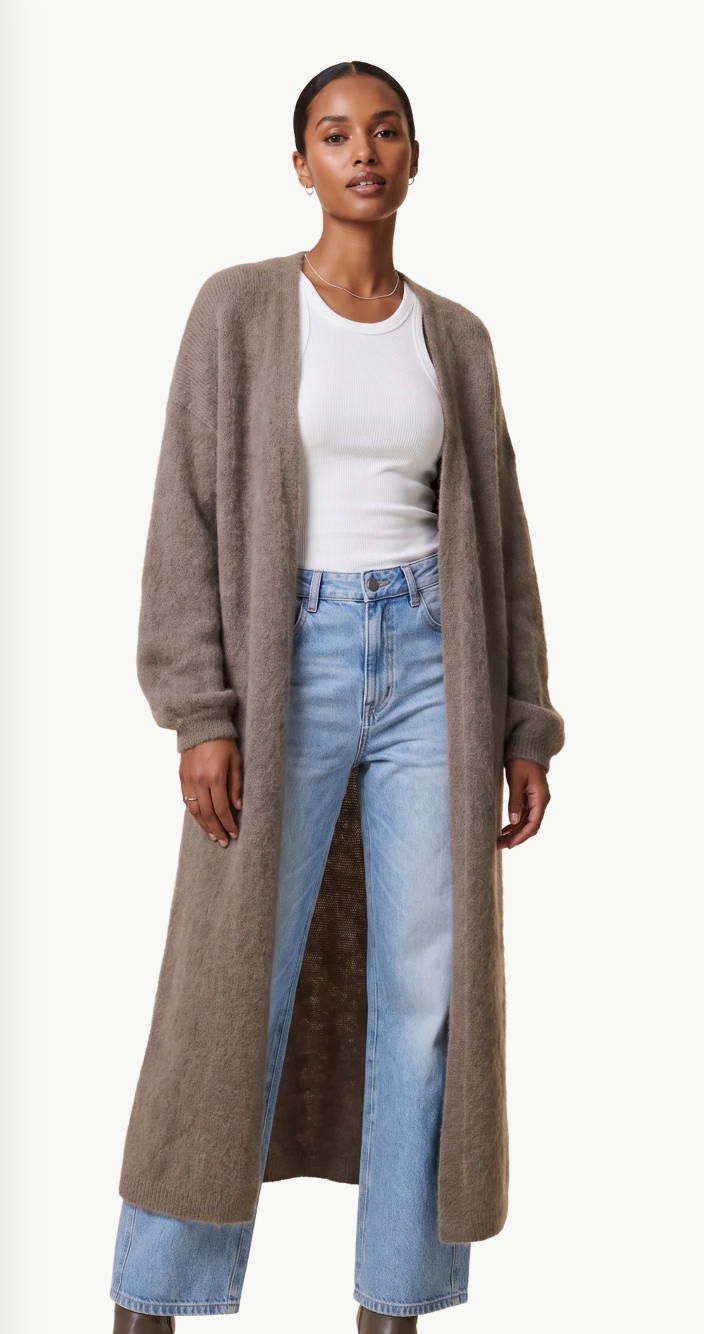 Full Length  Alpaca and Wool Long Cardigan