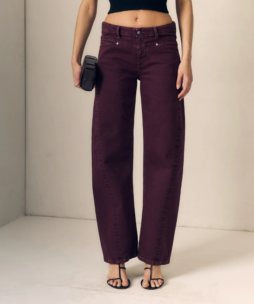 Selena Long Plum Noir Vintage inspired Relaxed Fit Denim