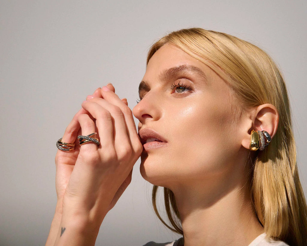 Aya Pinky Ring | Silver and Gold Mixed Metal Pinky Ring