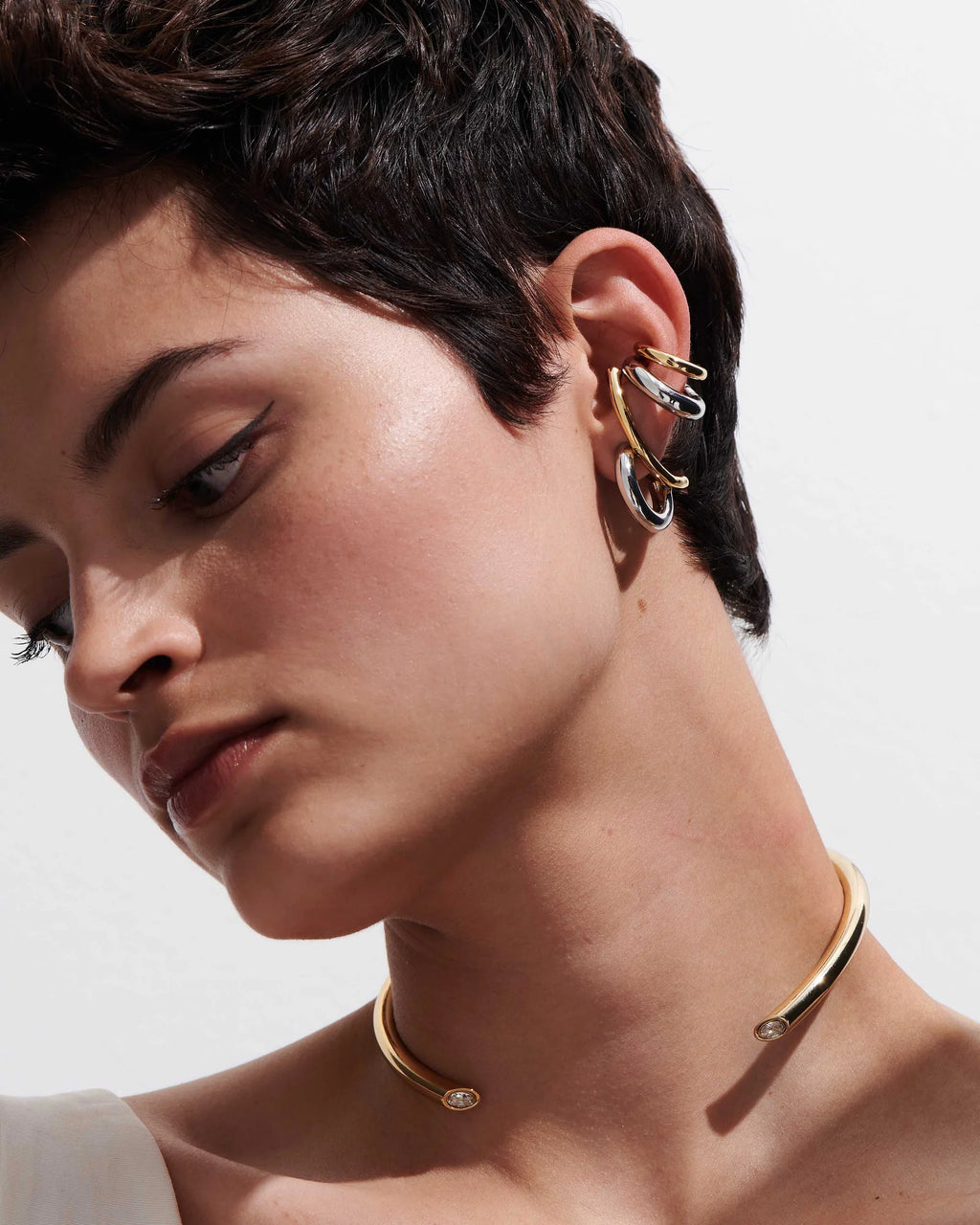 Marissa Adjustable Hoops Two-Tone