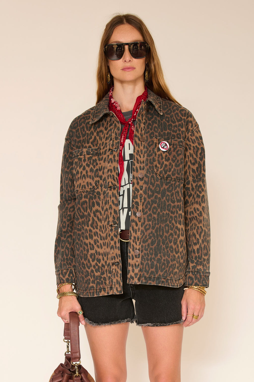 Venutia Leopard Print Jacket