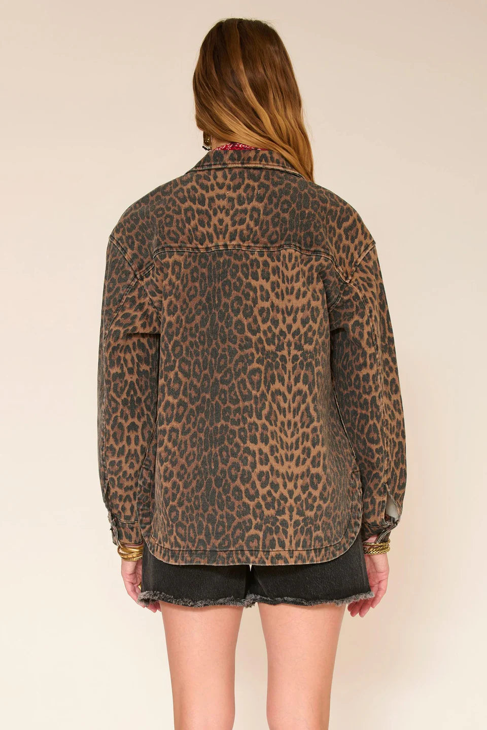Venutia Leopard Print Jacket