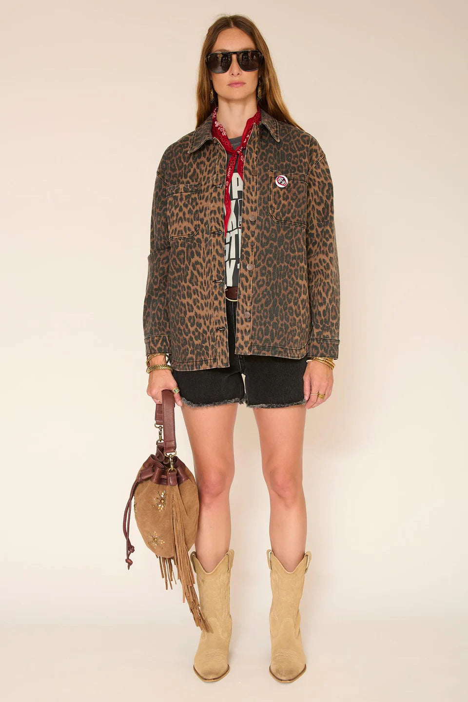 Venutia Leopard Print Jacket