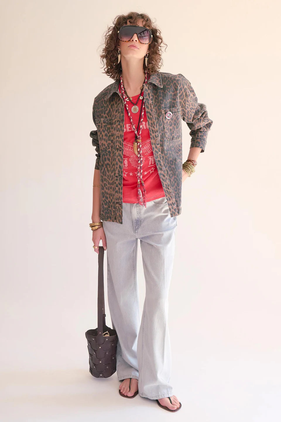 Venutia Leopard Print Jacket