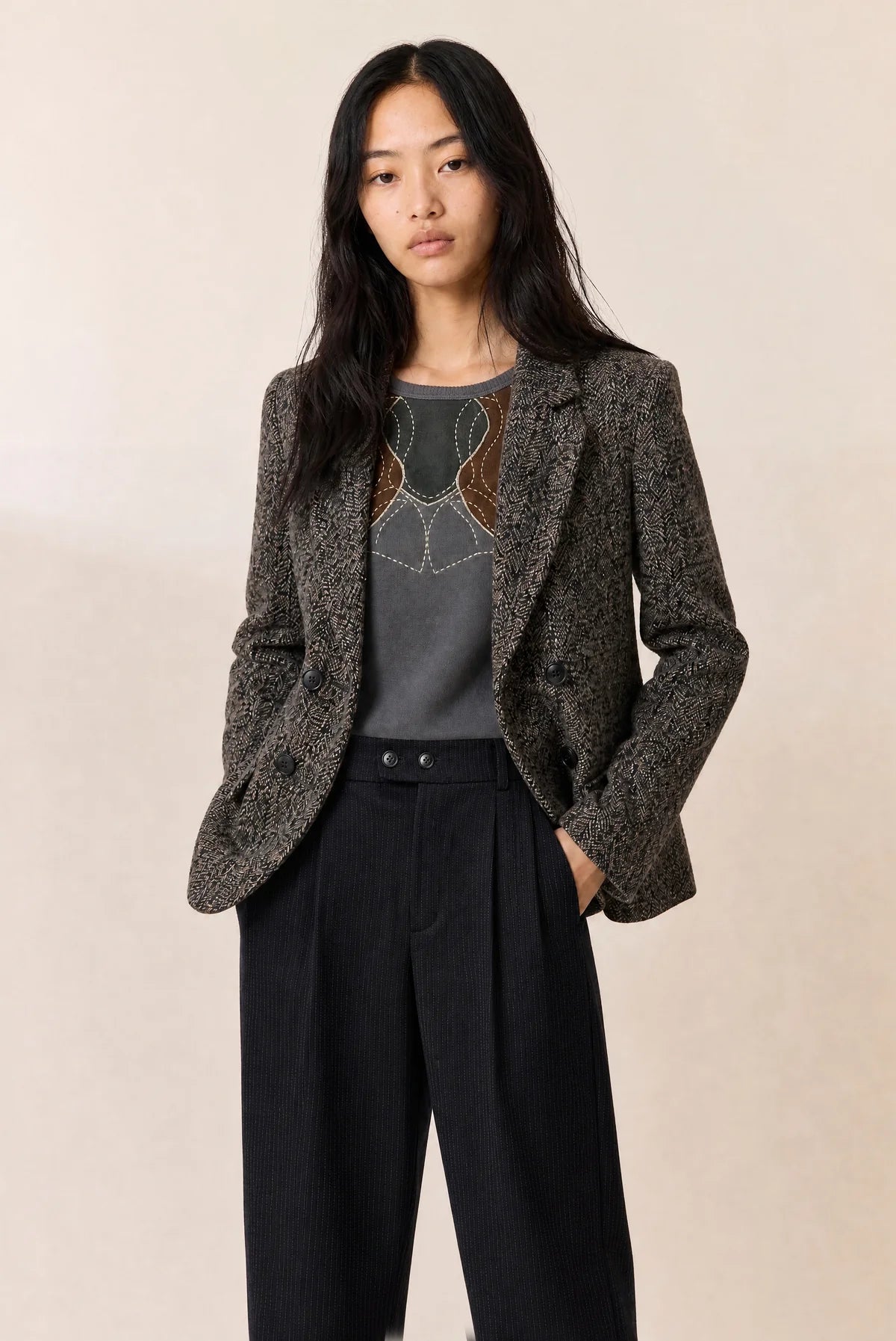 Verena Chevron Blazer