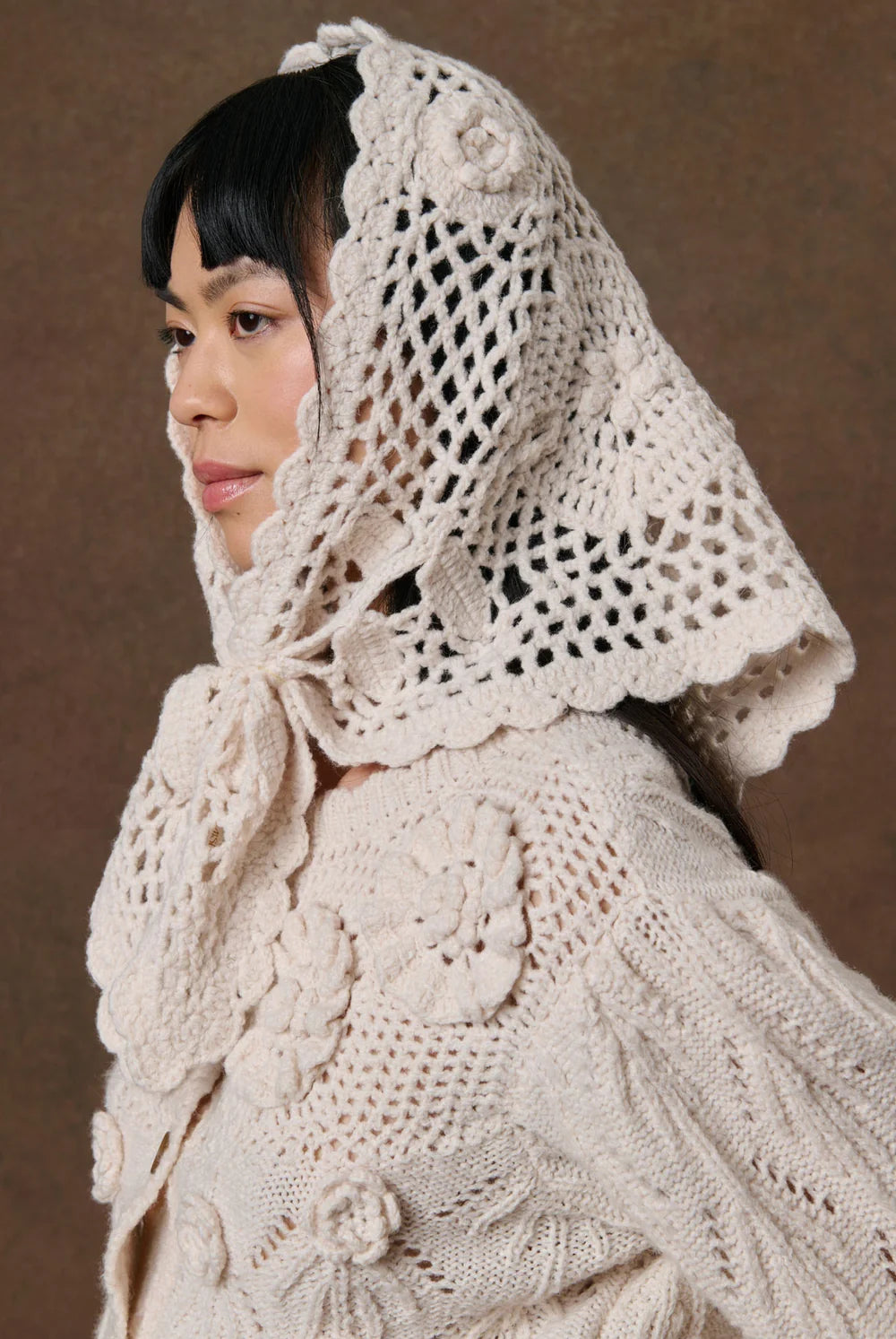 Crocheted Open Weave Scarf