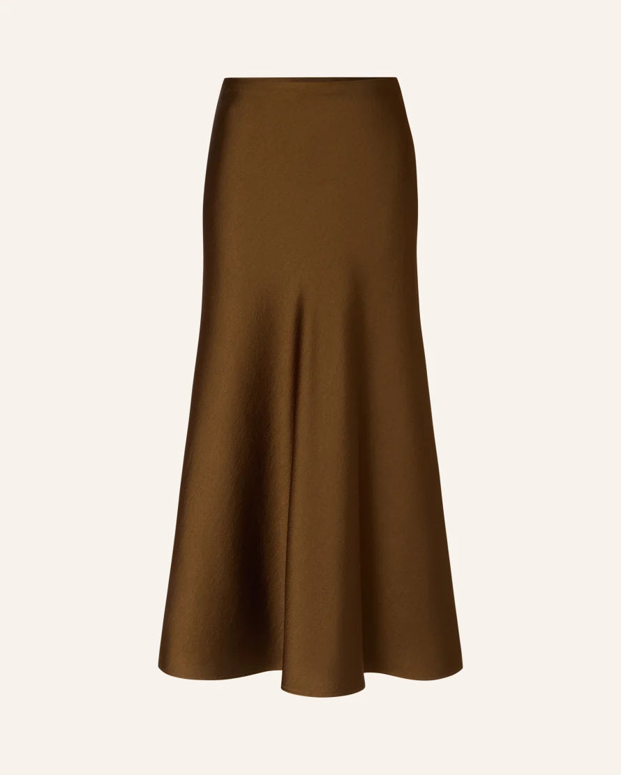Gilda Skirt | Satin Midi Skirt