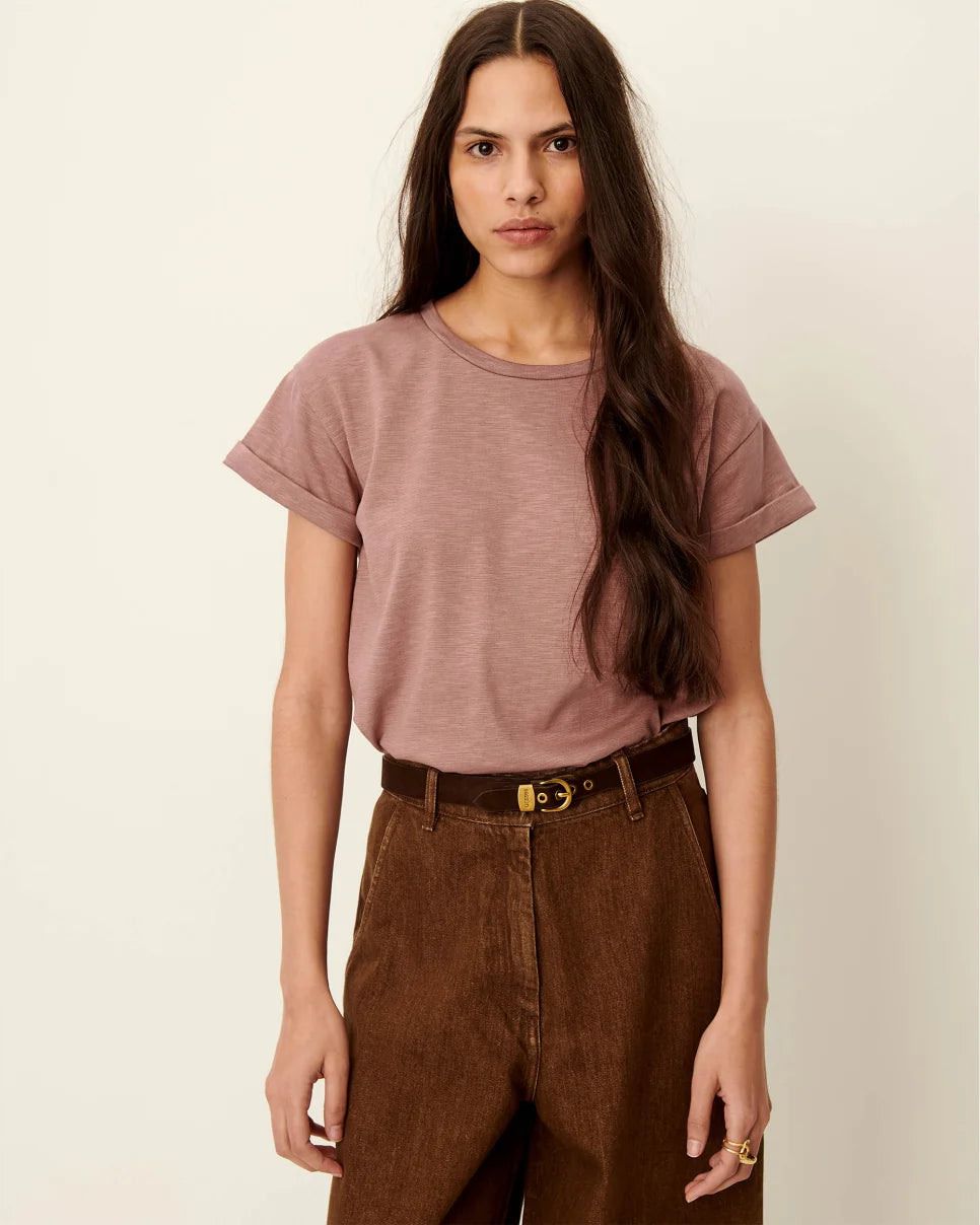 Albano Tee | Marbled Rose Jersey Knit T-shirt