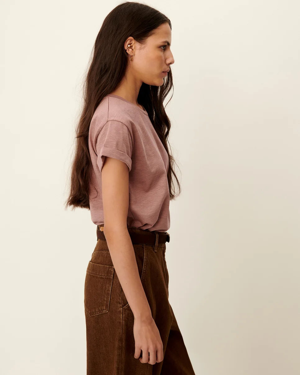 Albano Tee | Marbled Rose Jersey Knit T-shirt