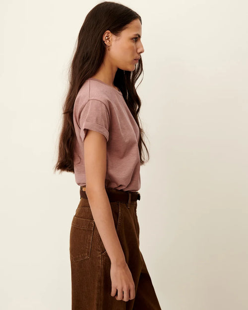 Albano Tee | Marbled Rose Jersey Knit T-shirt