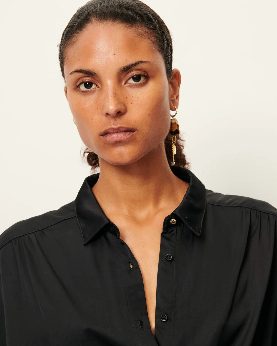 Toti Tiger and Blue Stone Earrings