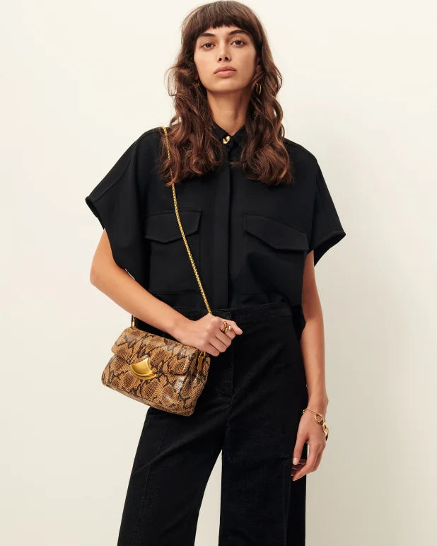 Bianca Blouse | Short-sleeved, sleeveless shirt with patch pockets