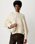 Bobardi Sweater | Cropped Balloon Sleeve Knit Sweater
