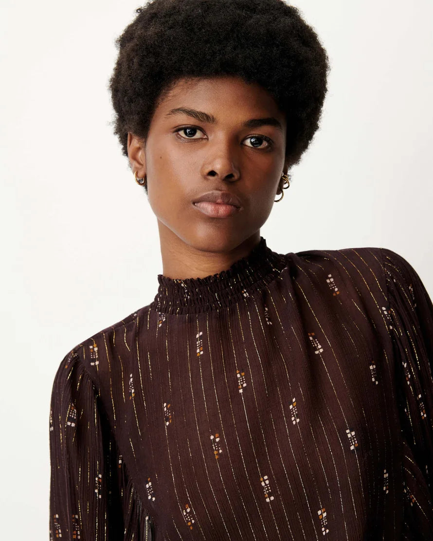 Duchess Blouse in Coffee