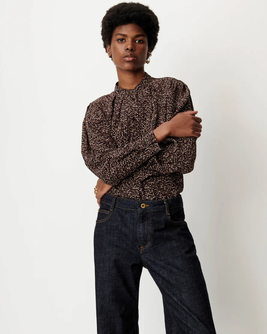 Esperanzo Coffee Blouse