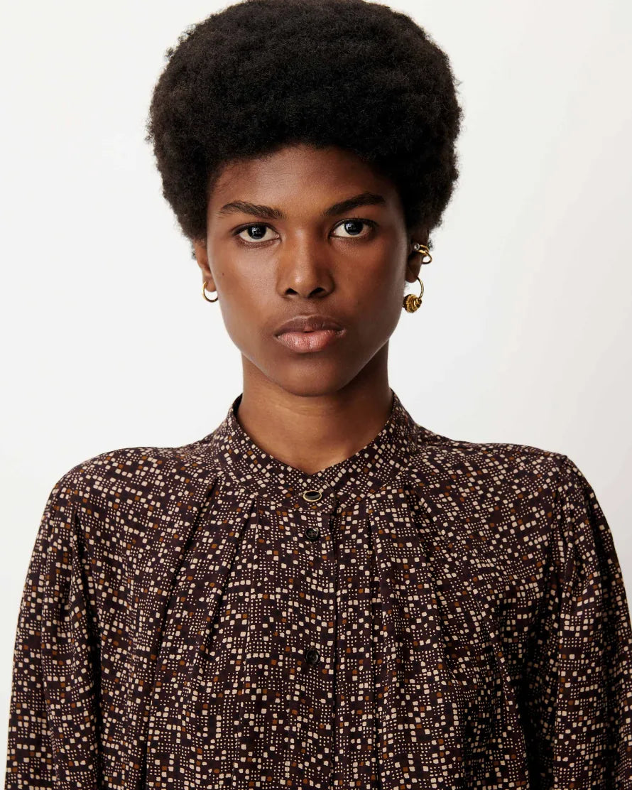 Esperanzo Coffee Blouse