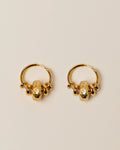 Leelo Gold Textured Huggie Hoop Earrings