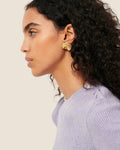 Brittae Dore Brass Abstract Stud Earrings