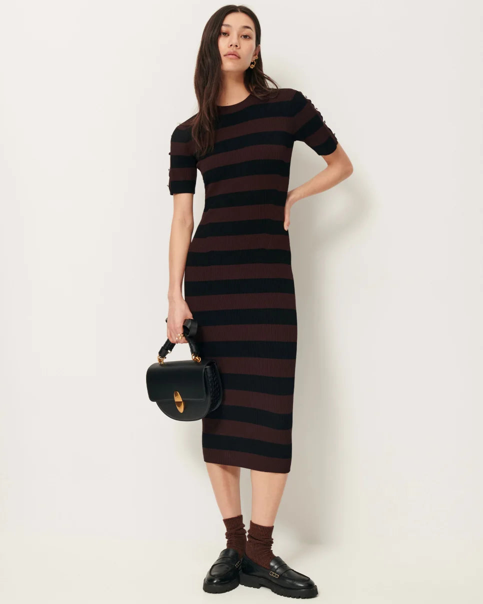Moore Striped Knit Dress