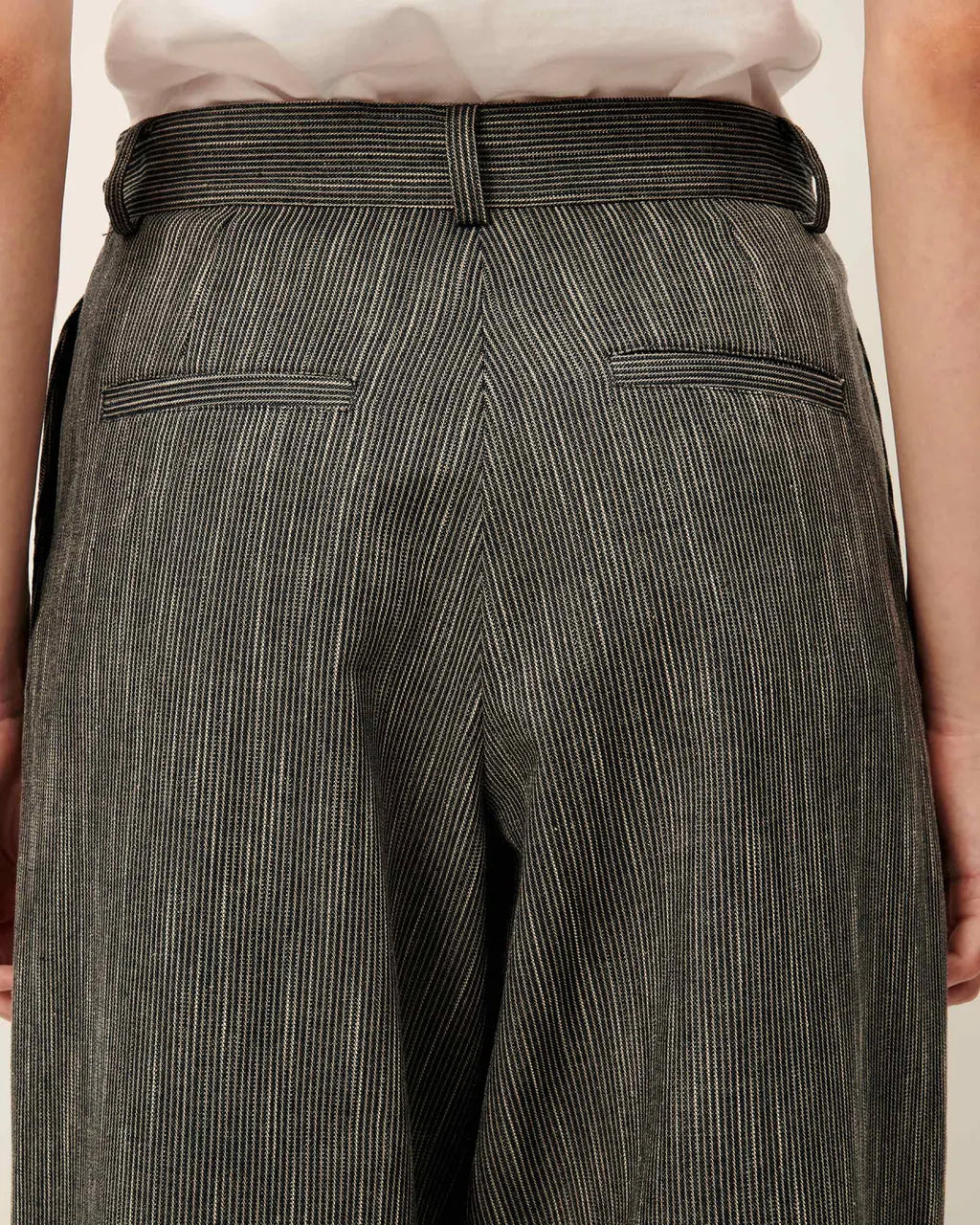 Wesley Wide-Leg Pant | Wide Leg Trouser in Chambray Fabric