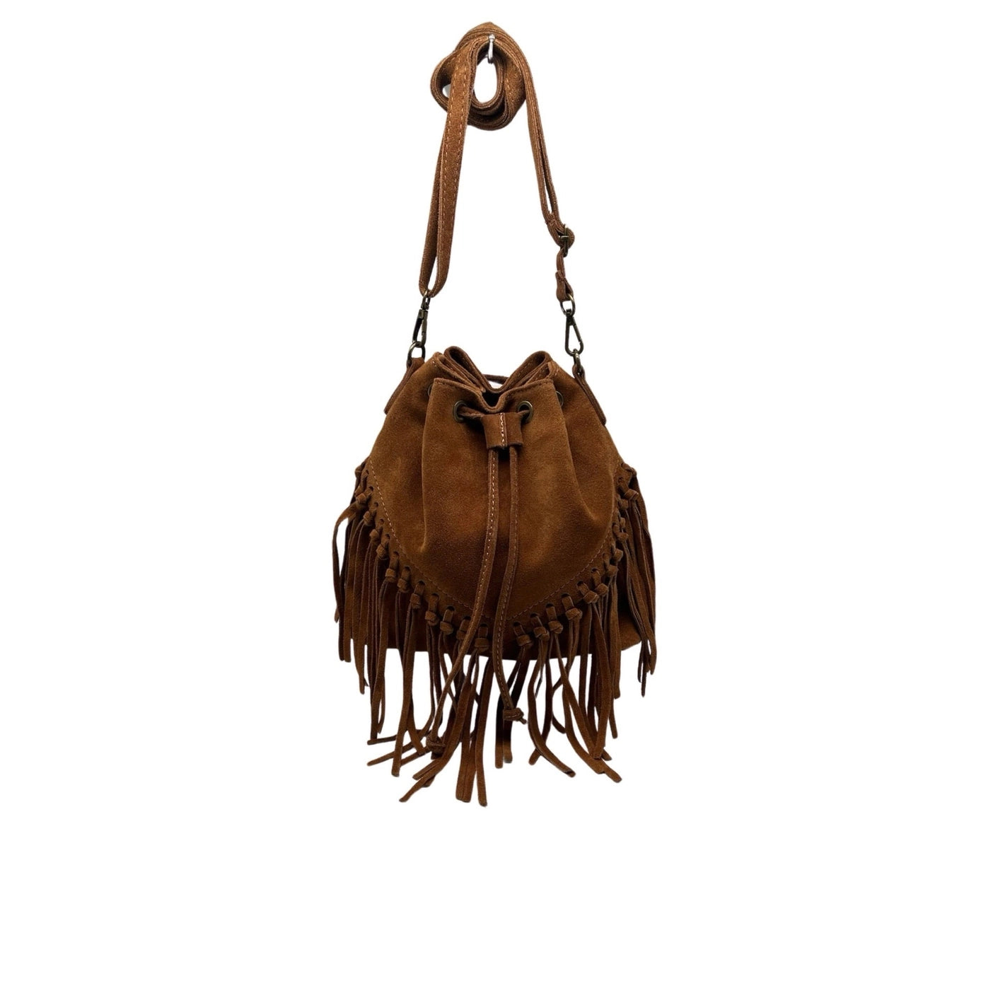 Aurelia Suede Bucket with Fringe