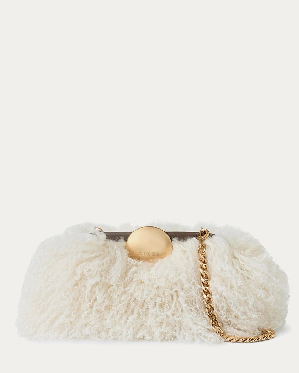 Full Circle Mongolian Shearling Purse