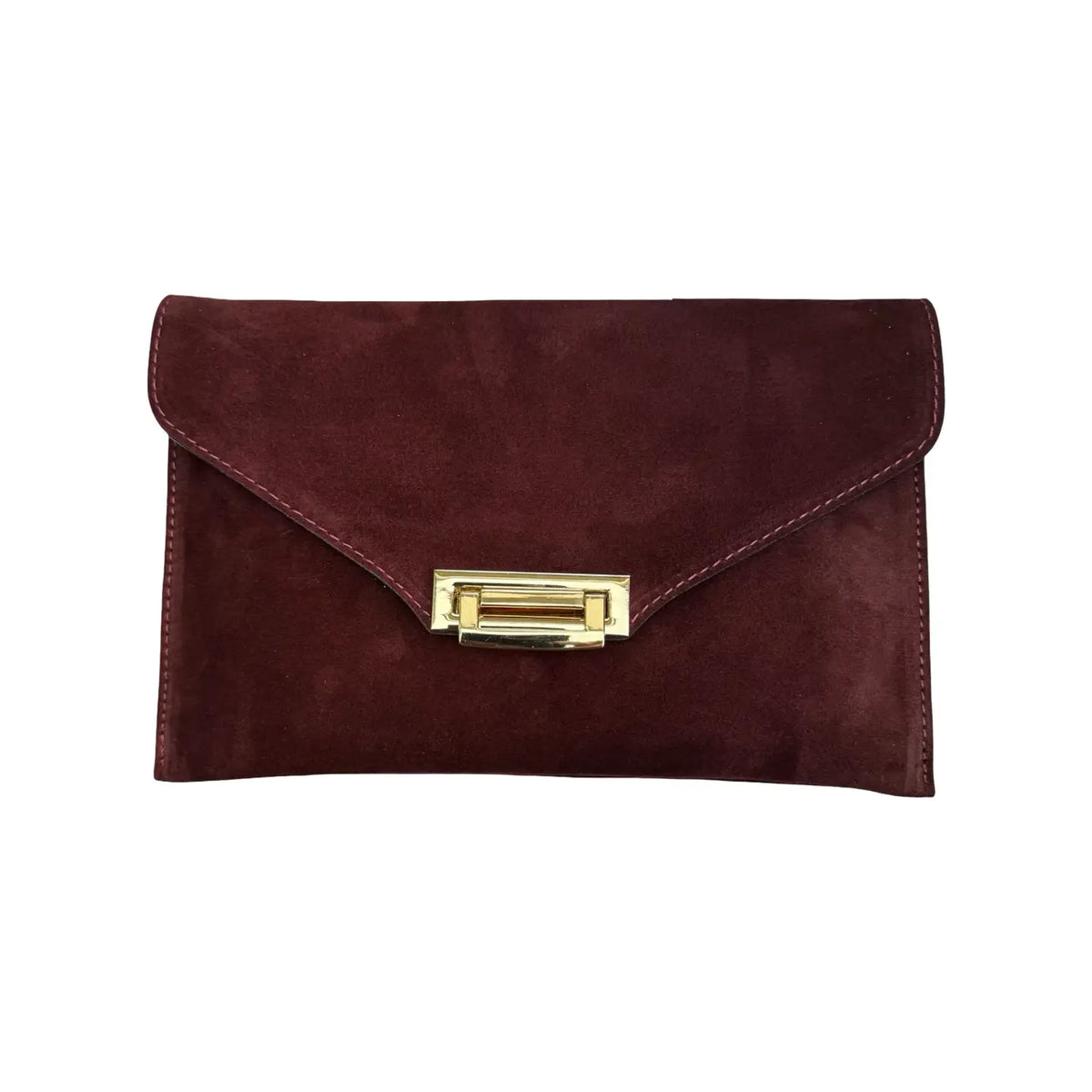 Suede Leather Clutch with Chain