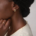 Pamooza Recyled Brass Gold Plated Post Earring