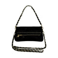 Small Suede Clutch and Chain Strap