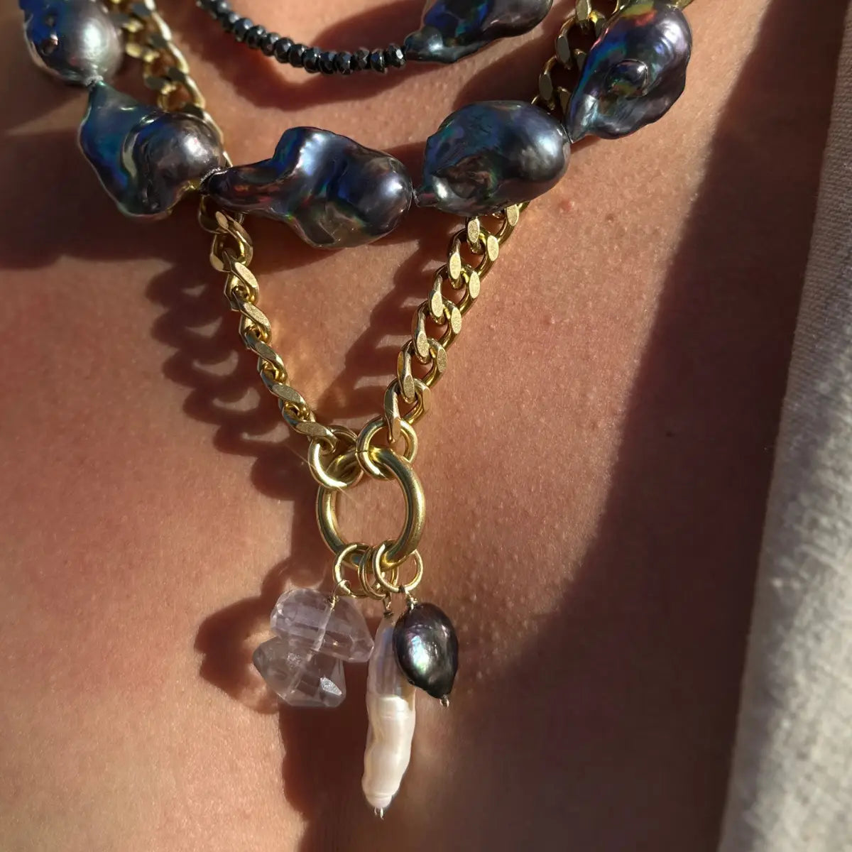 Brazilian Amethyst and Pearl Necklace