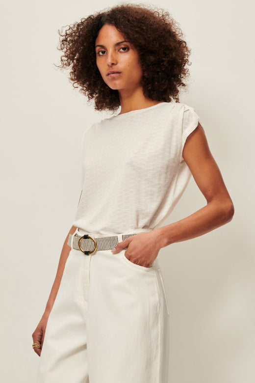 Gathered Sleeve T-Shirt