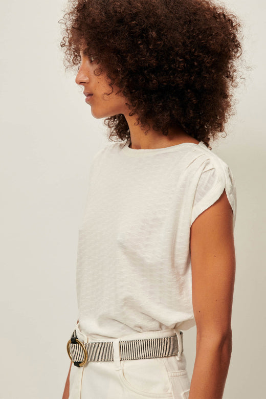 Gathered Sleeve T-Shirt