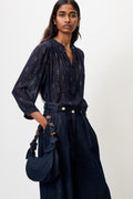 Lylee Ruffle Collar Silk Blouse