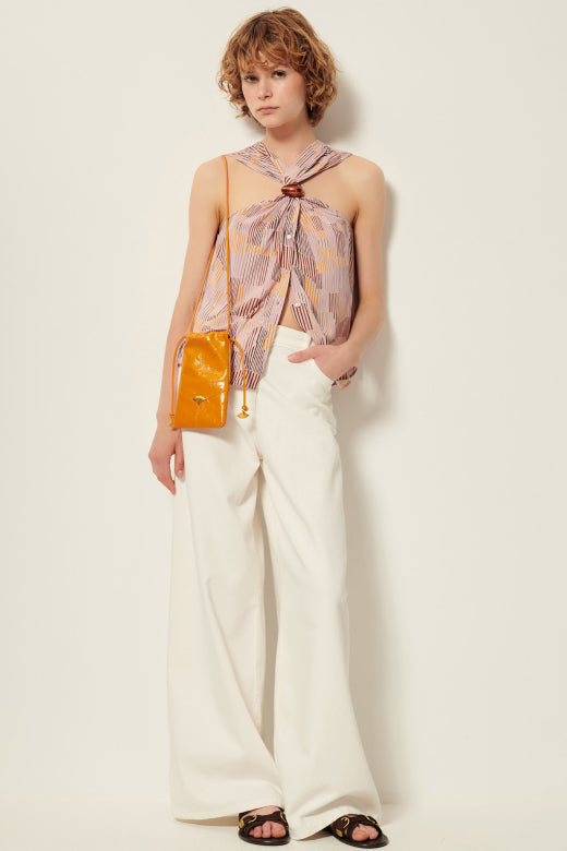 Atrano Halter | Abstract Stripe Halter Tank Top